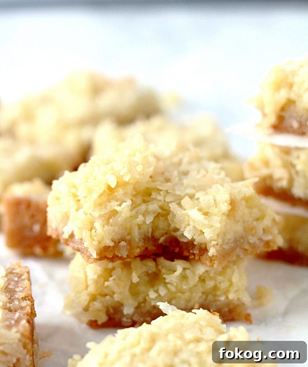 Baked coconut bars