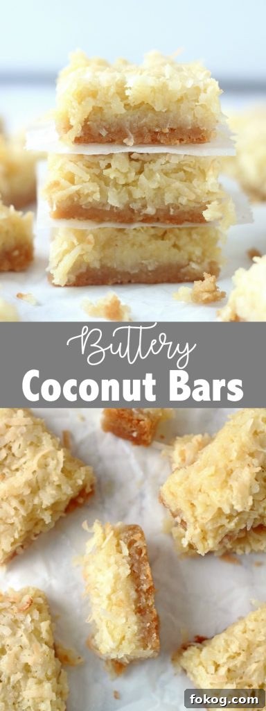 Buttery Coconut Bars pin