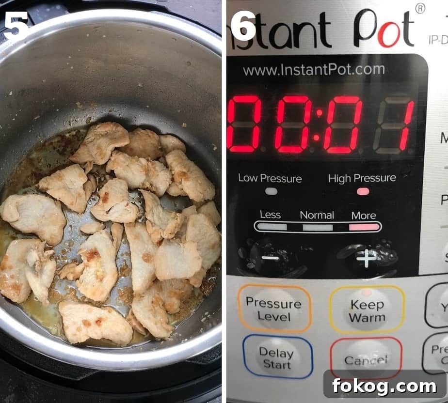 Chinese Chicken and Broccoli in the Instant Pot: Quick Weeknight Meal 8 pressure cooking chicken in instant pot