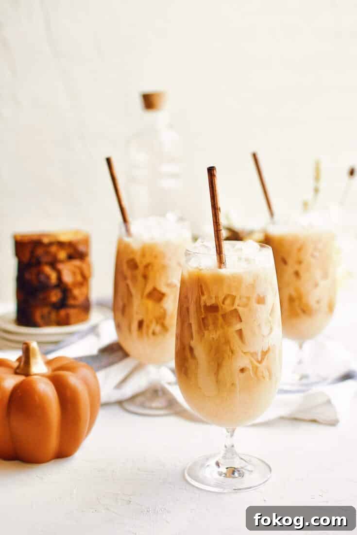 Pumpkin Spice Chai Latte over ice