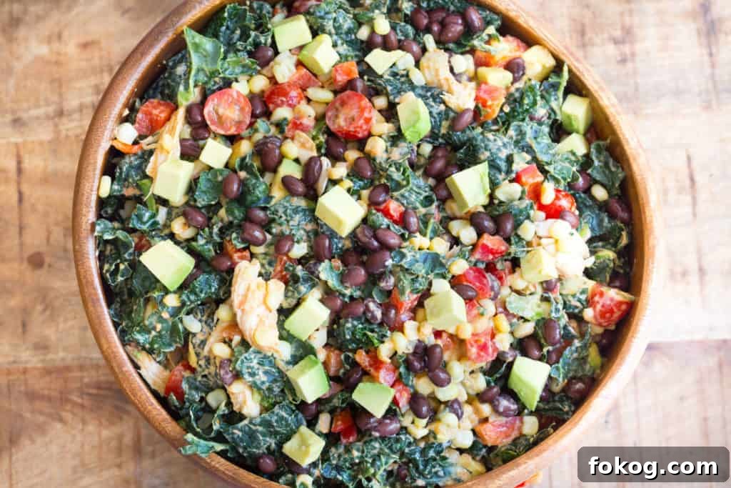 Southwestern Chicken Kale Salad