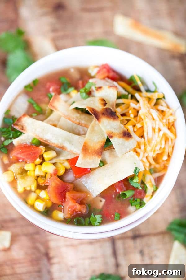 Slow Cooker Chicken Tortilla Soup
