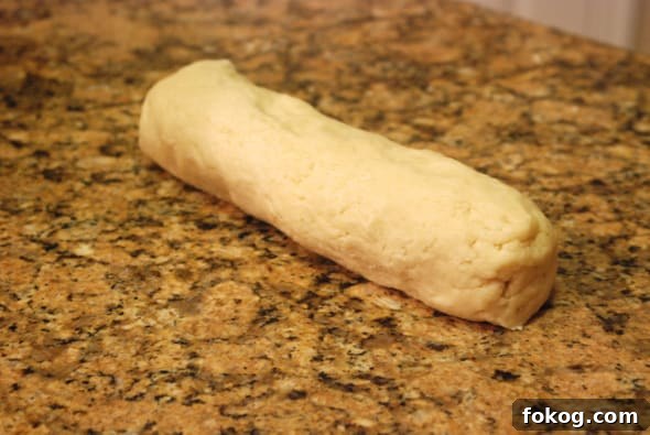 dough rolled into a rectangle