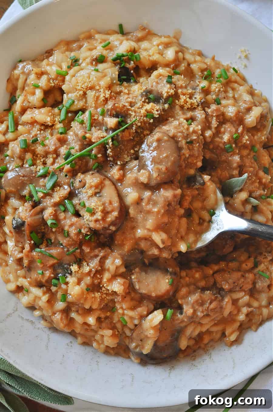 Vegan Salisbury Steak Risotto Recipe — Flavorful Comfort Meal 4 img 18861 4