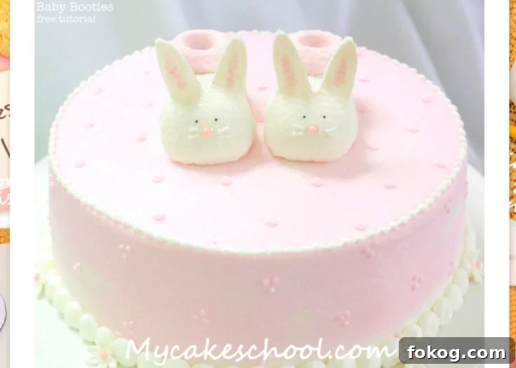 Bunny Baby Booties Cake Topper