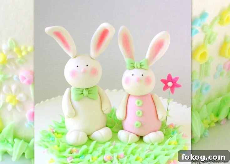 Cute Bunny Cake Toppers