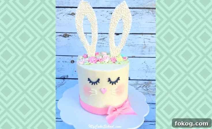 Image for Sweet and Simple Bunny Cake- Free Tutorial