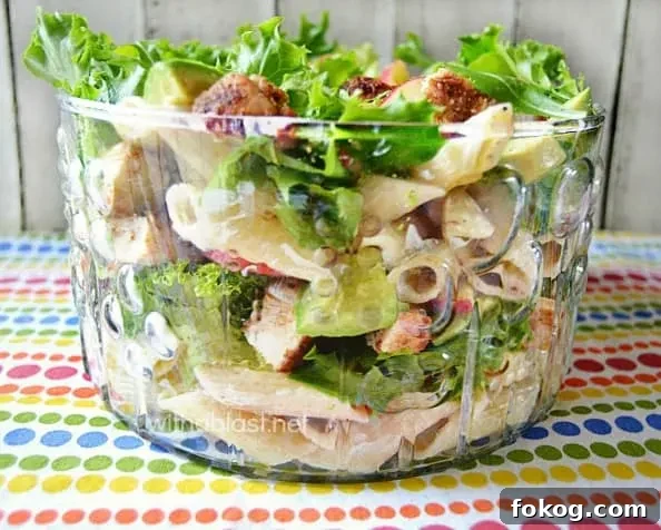 Refreshing, filling Pasta Chicken and Avocado Salad ~ perfect lunch or light dinner on a warm Summer day Pasta Chicken and Avocado Salad
