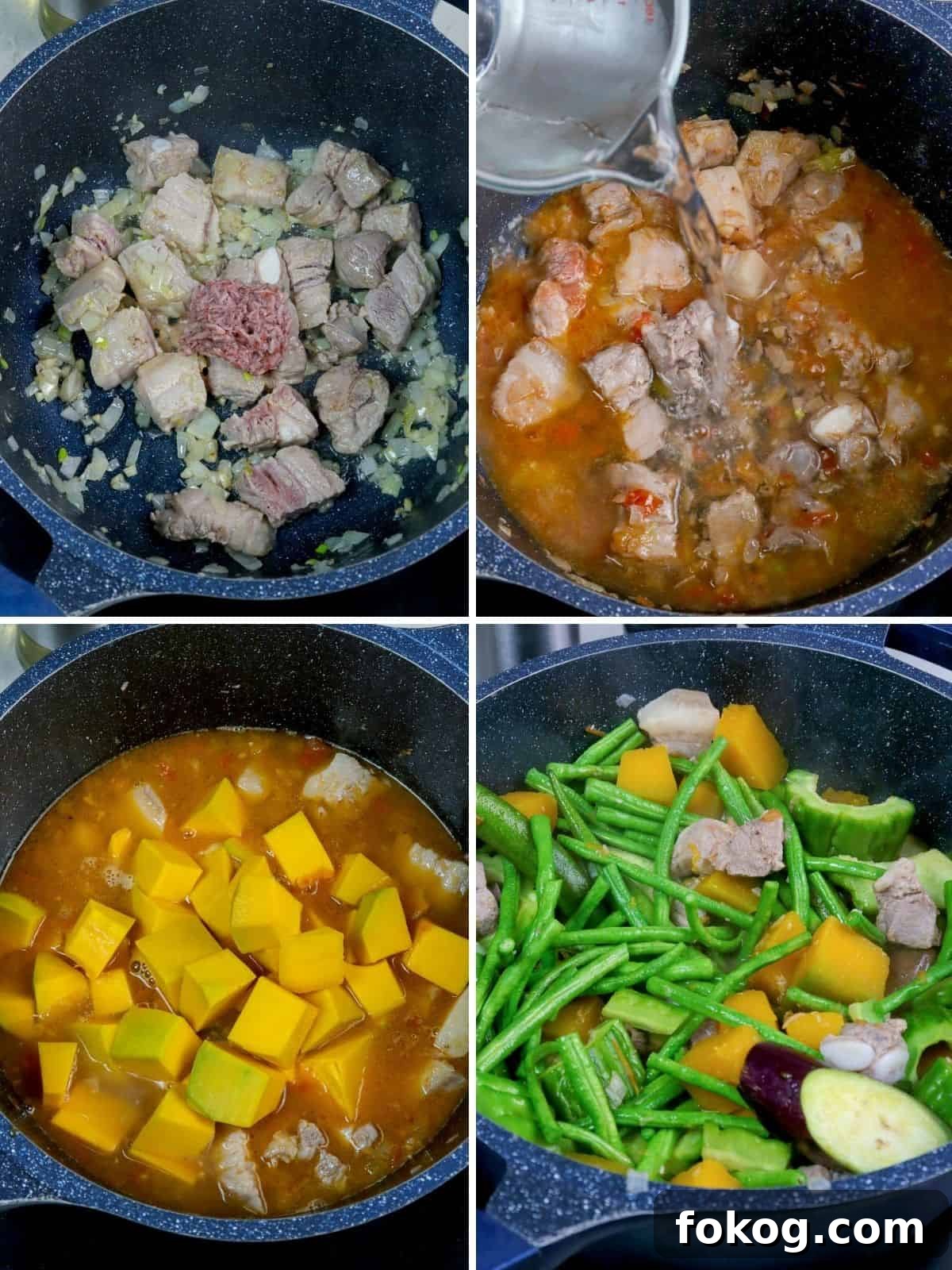 Pinakbet Recipe in Tagalog: Authentic Ilocano Vegetable Stew 4 cooking pakbet in a pot