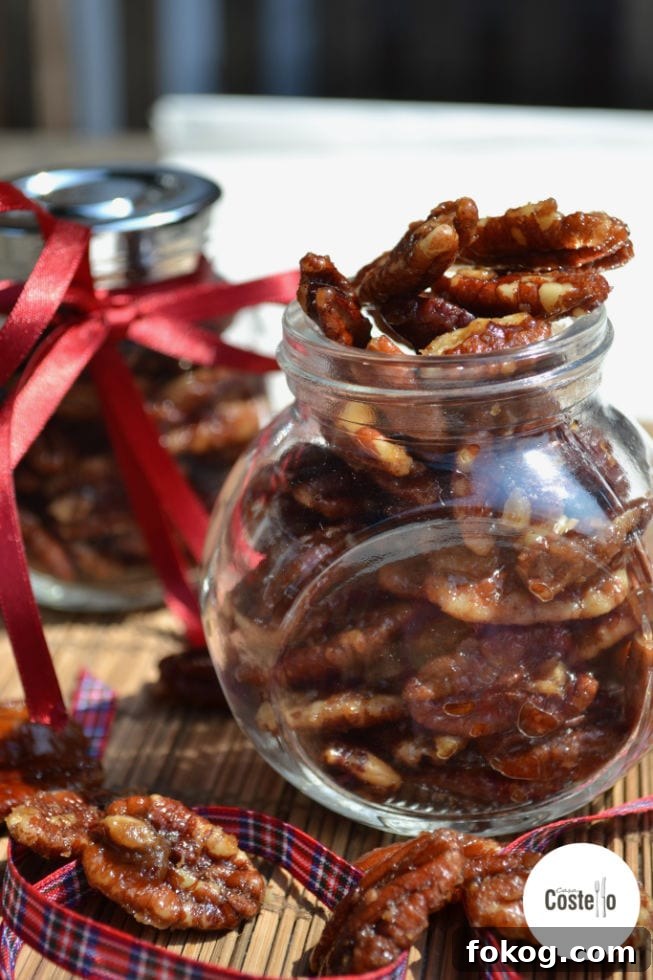 Sticky Christmas Pecans