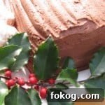 a Christmas Yule Log Cake