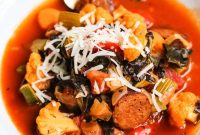 Fall Harvest Vegetable and Chorizo Sausage Soup (Low Carb)