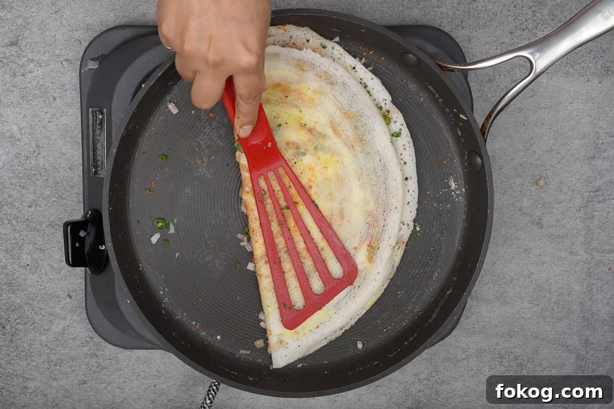 Crispy Egg Dosa (Mutta Dosa) Recipe for Perfect Breakfast 11 Ready egg dosa.
