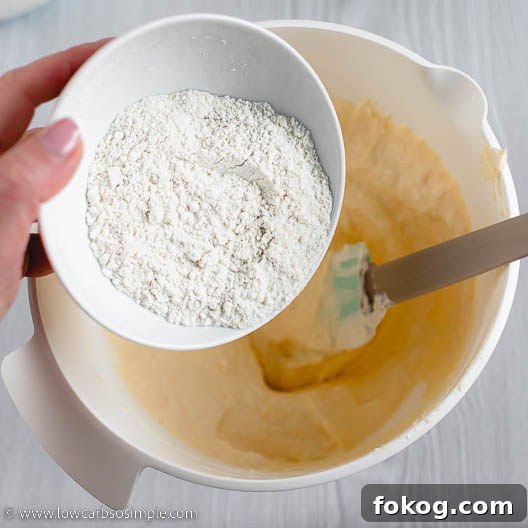 Adding Flour Mixture | Low-Carb, So Simple