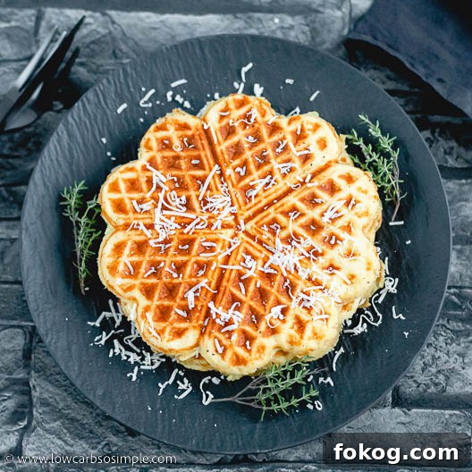 5-Ingredient Fluffy and Cheesy Keto Waffles | Low-Carb, So Simple