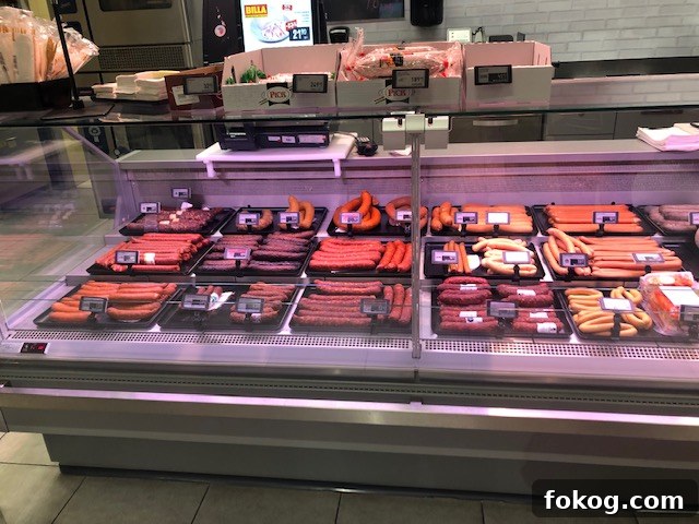 Sausages in Prague