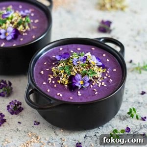 Purple Sweet Potato Cashew Cream Soup