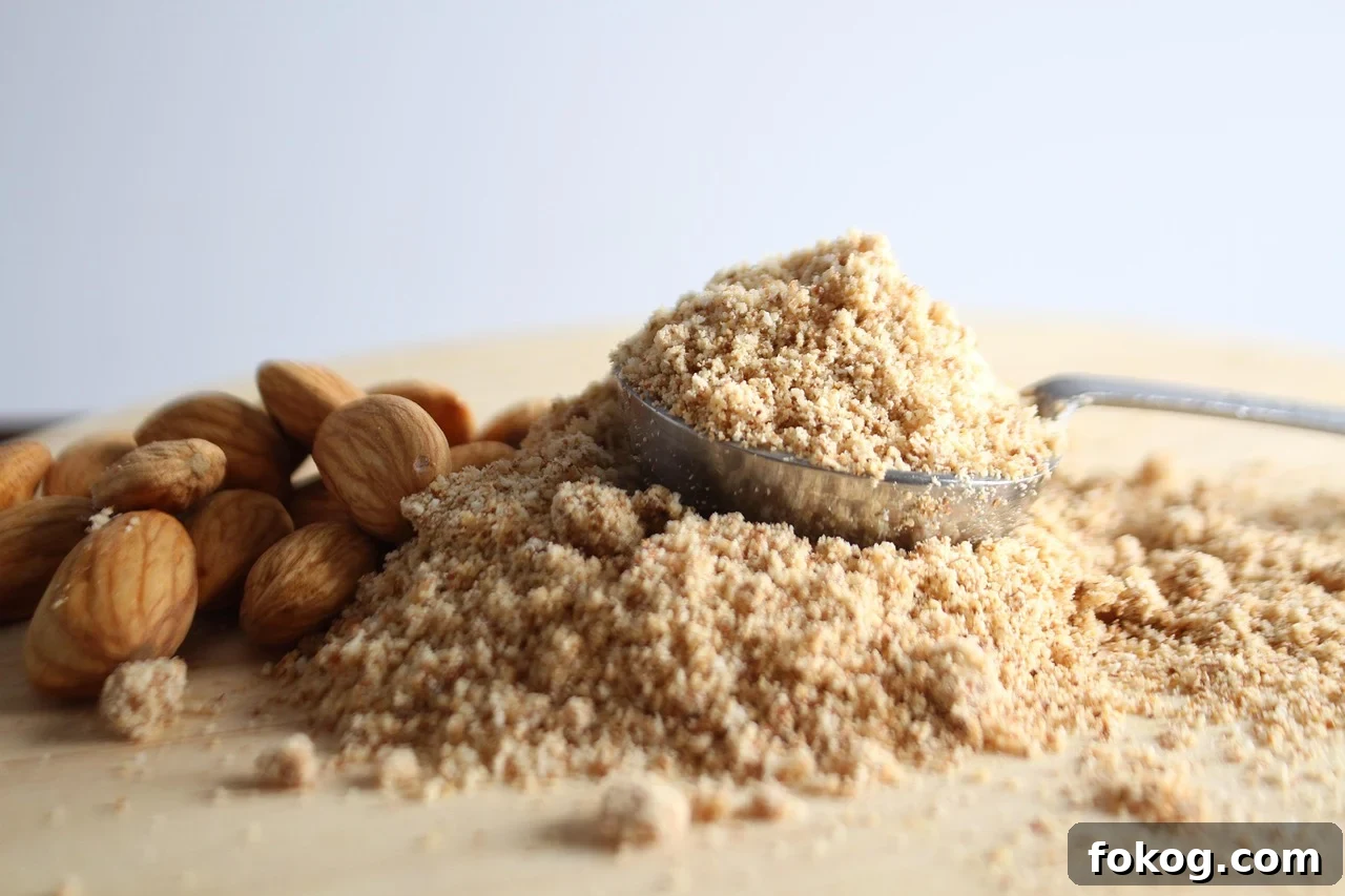 almonds with almond flour