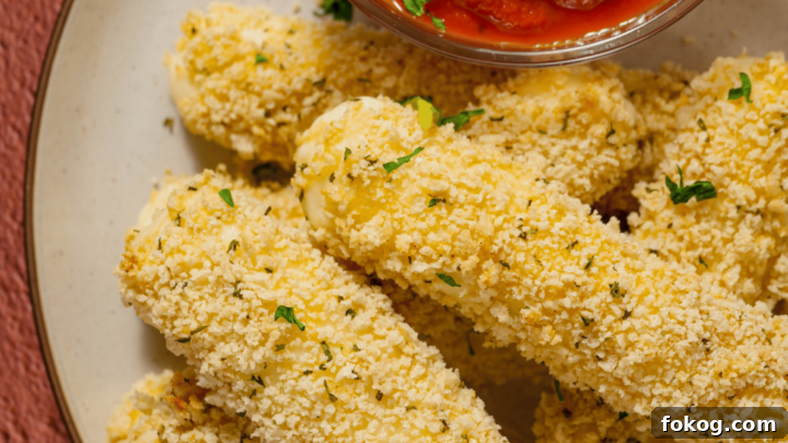gluten-free mozzarella sticks with a dip.