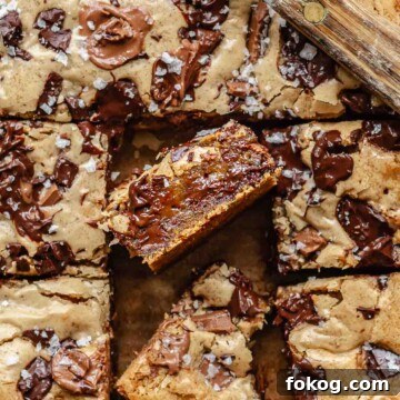 Blondies cut and one sitting on its side to show the middle.
