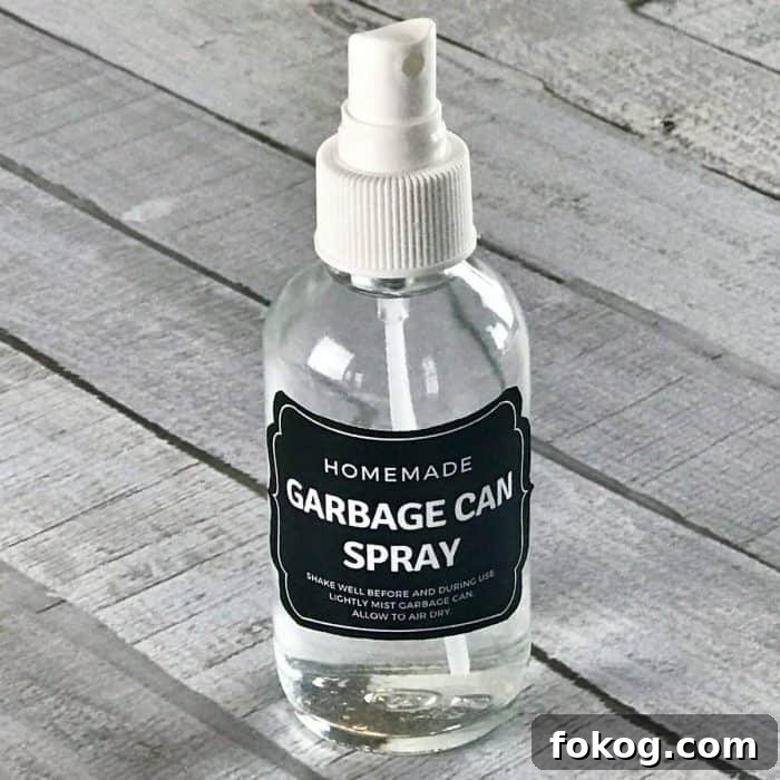 Labeling the deodorizer spray bottle