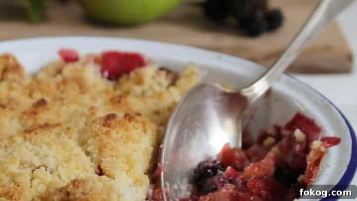 gluten free apple and blackberry crumble recipe