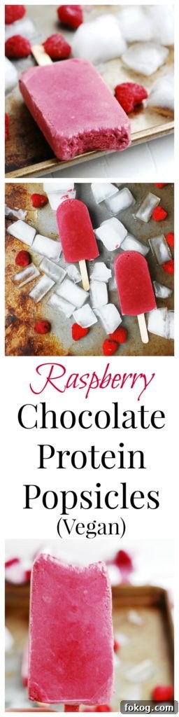 Vegan Raspberry Chocolate Protein Popsicles Recipe 12 Raspberry Chocolate Protein Popsicles by AllergyAwesomeness