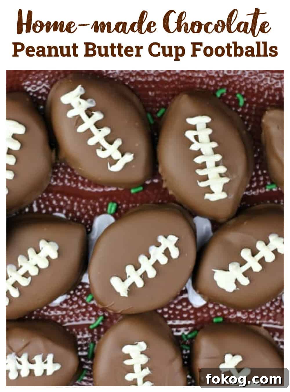 Game Day Chocolate Peanut Butter Footballs 7 Home-made Chocolate Peanut Butter Cup Footballs