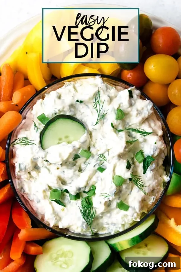 veggie dip pinterest image