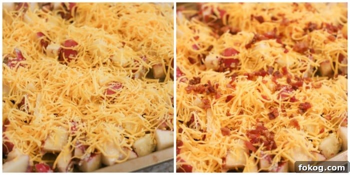 potatoes with cheese and bacon