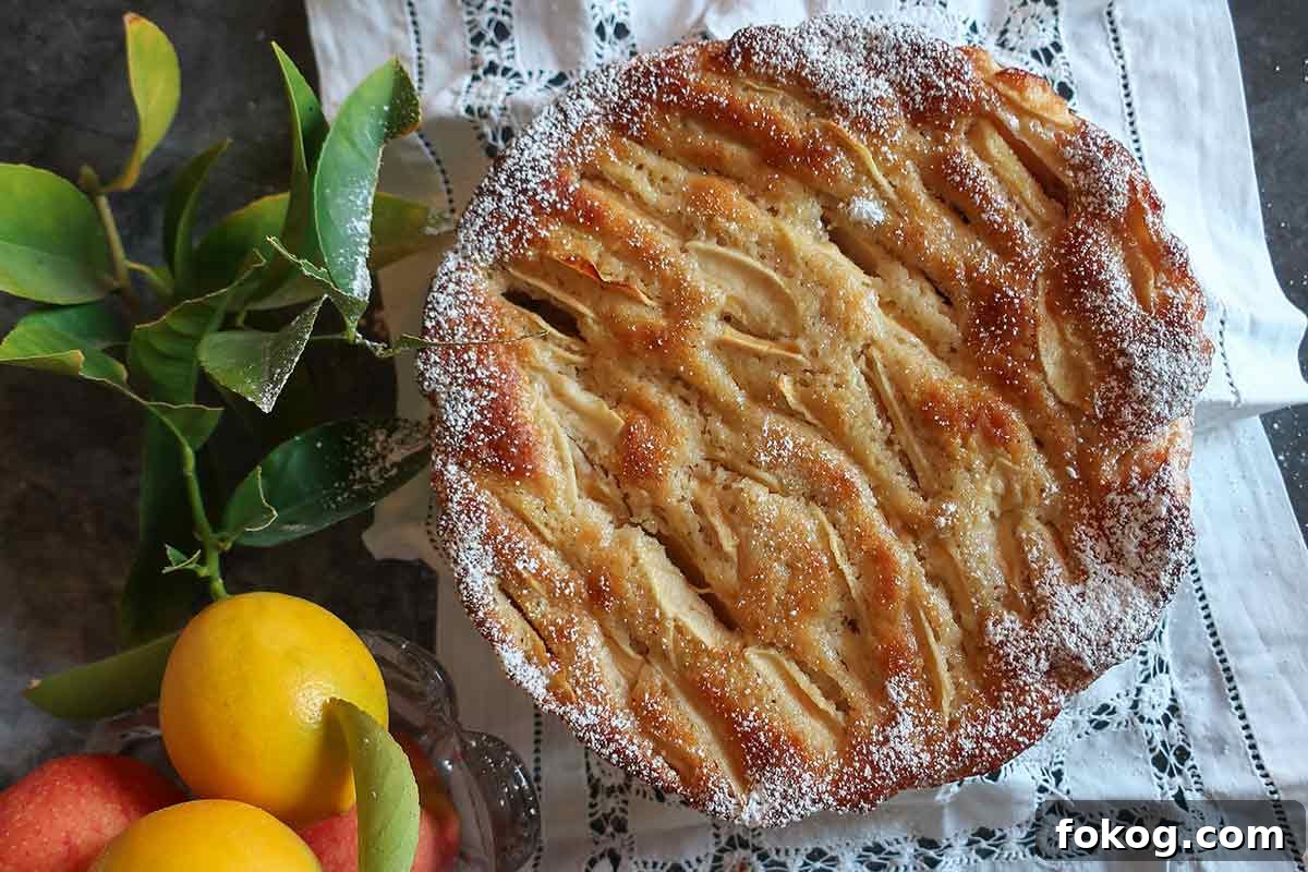 ITALIAN APPLE CAKE IN A BAKING DISH