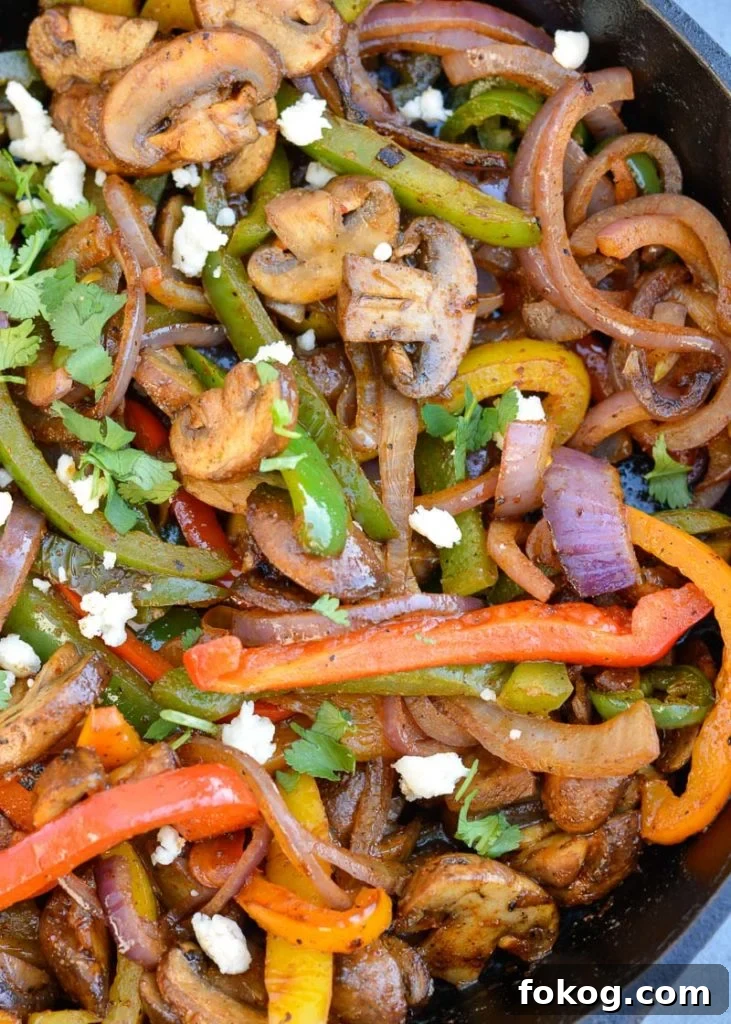 One-Pan Fajita Vegetables: Flavorful Veggie Skillet Recipe 5 These savory Fajita Veggies are the perfect low carb side for your favorite grilled meats! You can also wrap them in a warm tortilla for excellent Vegetarian Fajitas!