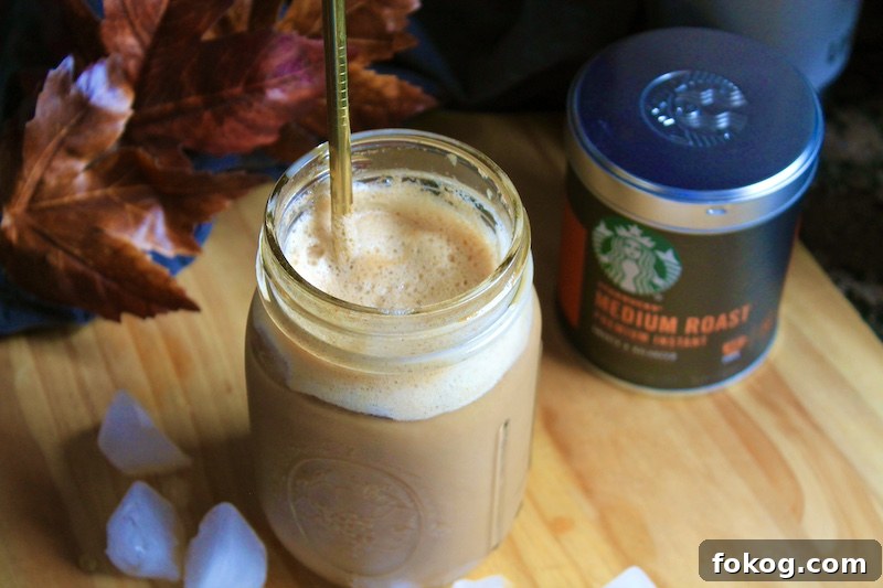 easy pumpkin spice iced coffee