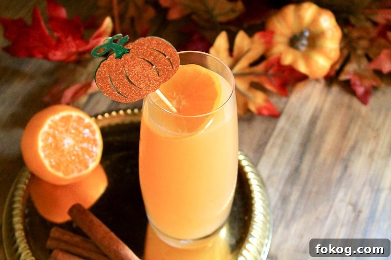 fall pumpkin pie mimosas