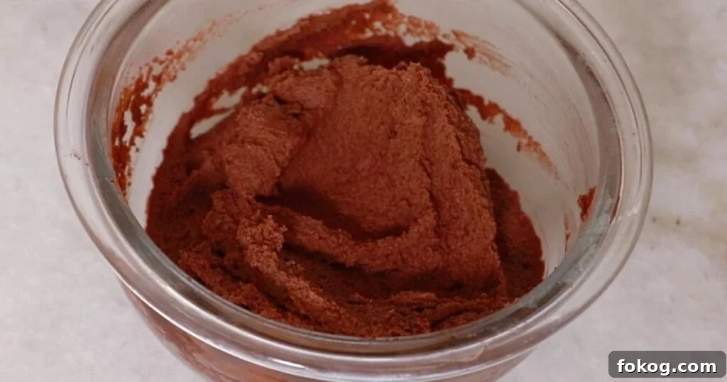 chocolate dough for chocolate cookies