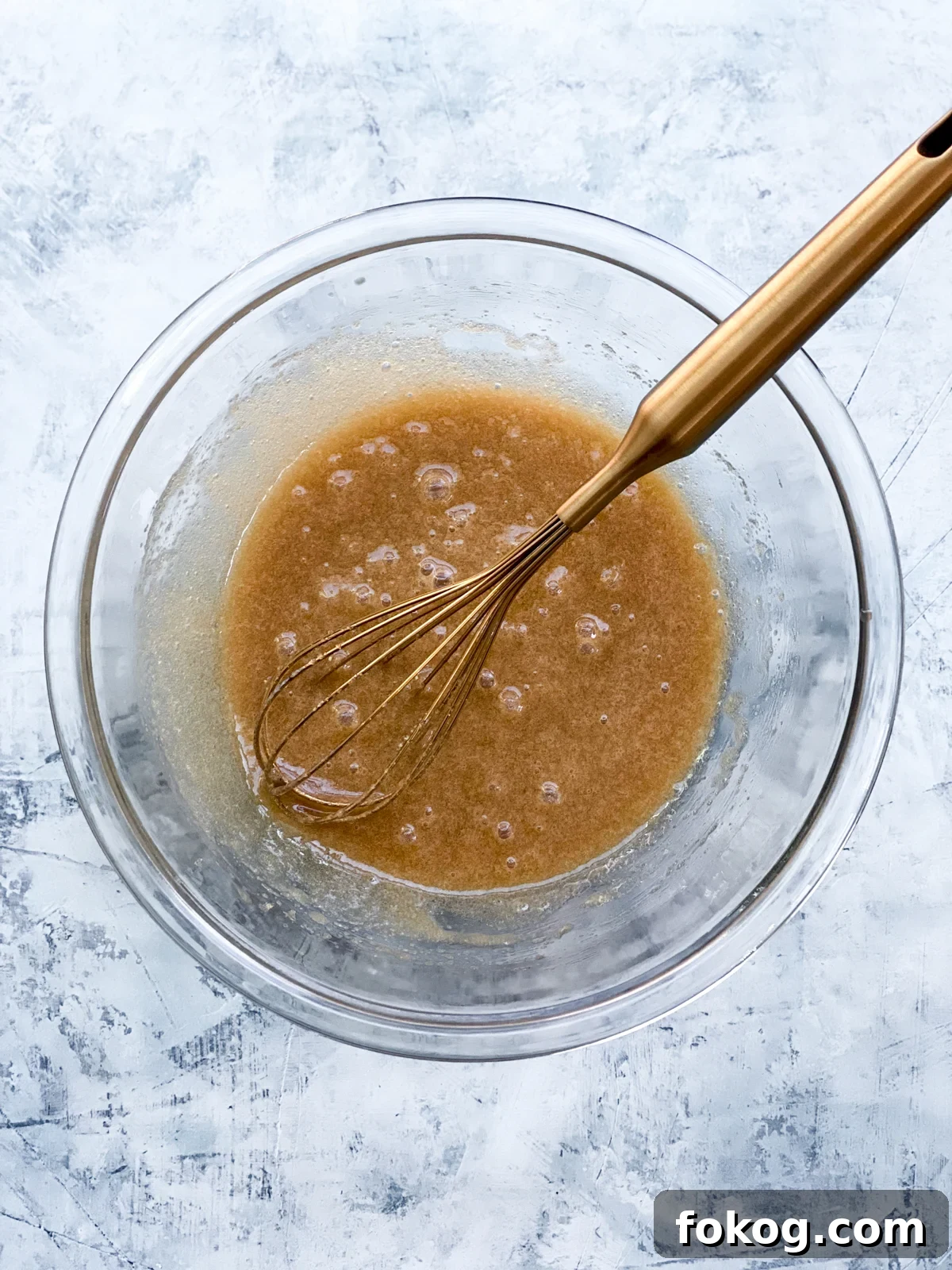 wet ingredients mixed