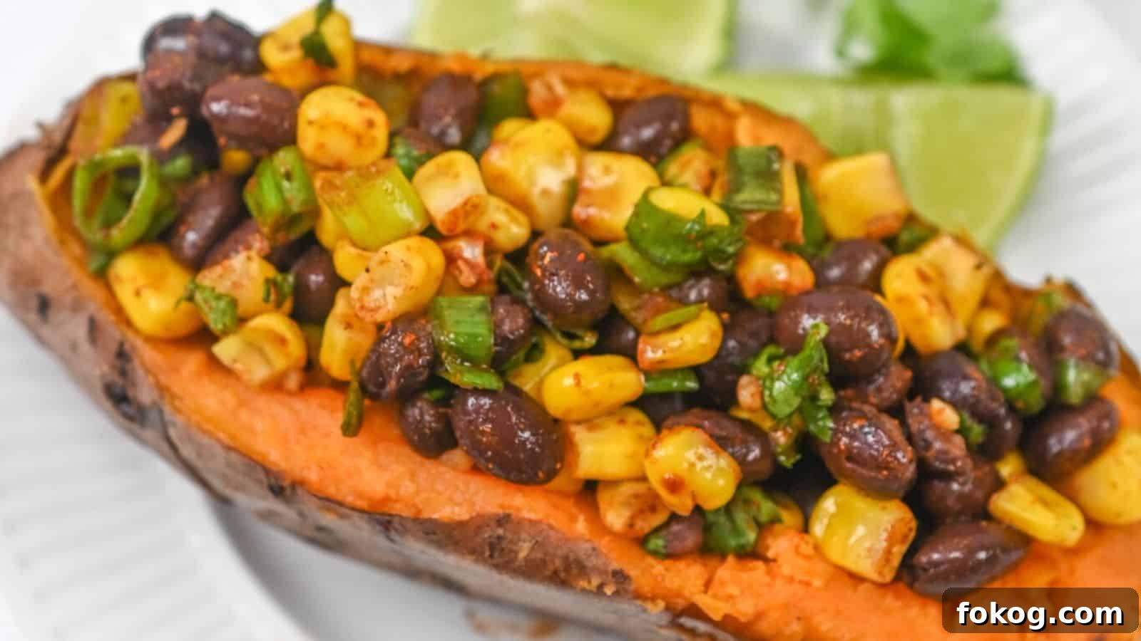 12 Irresistible Potato Recipes You’ll Love Making Again 11 Sweet potato stuffed with black beans and corn.
