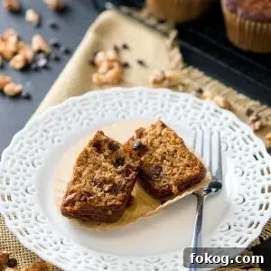 Paleo Banana Nut Chocolate Muffins