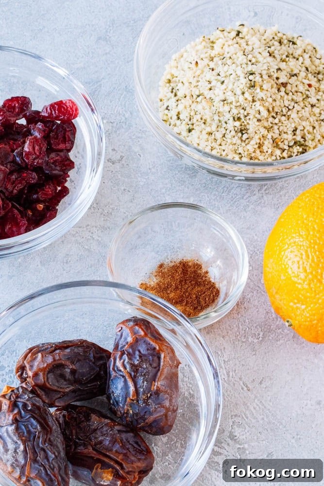 Cranberry Orange Chocolate Hemp Energy Bites 4 Cranberry, Orange & Chocolate Hemp Energy Balls