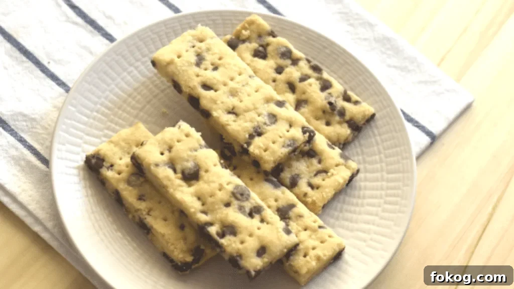 chocolate chip shortbread made without baking powder or baking soda