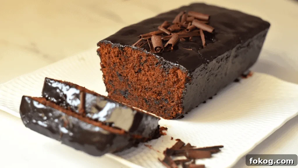 Easy moist chocolate cake made with baking powder