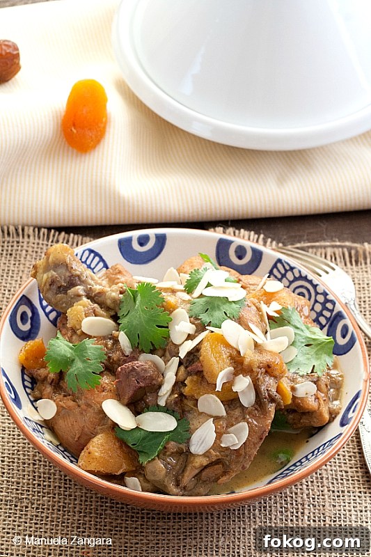 Chicken Tagine with Lemon, Dates, and Apricots