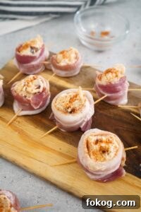 Pipe the filling into the sausage/bacon shot glass