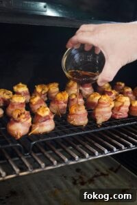 Drizzle each pig shot with a little Agave