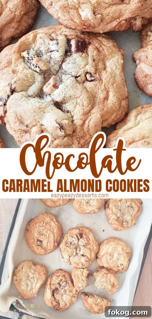 Chocolate caramel cookies
