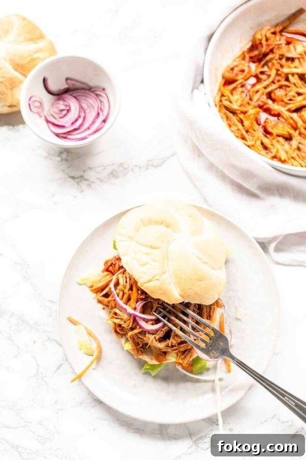 If you love pork try this Instant Pot Pulled Pork Sandwich recipe. Set and forget and within an hour you have juicy and soft pulled pork smothered in a thick barbecue sauce.