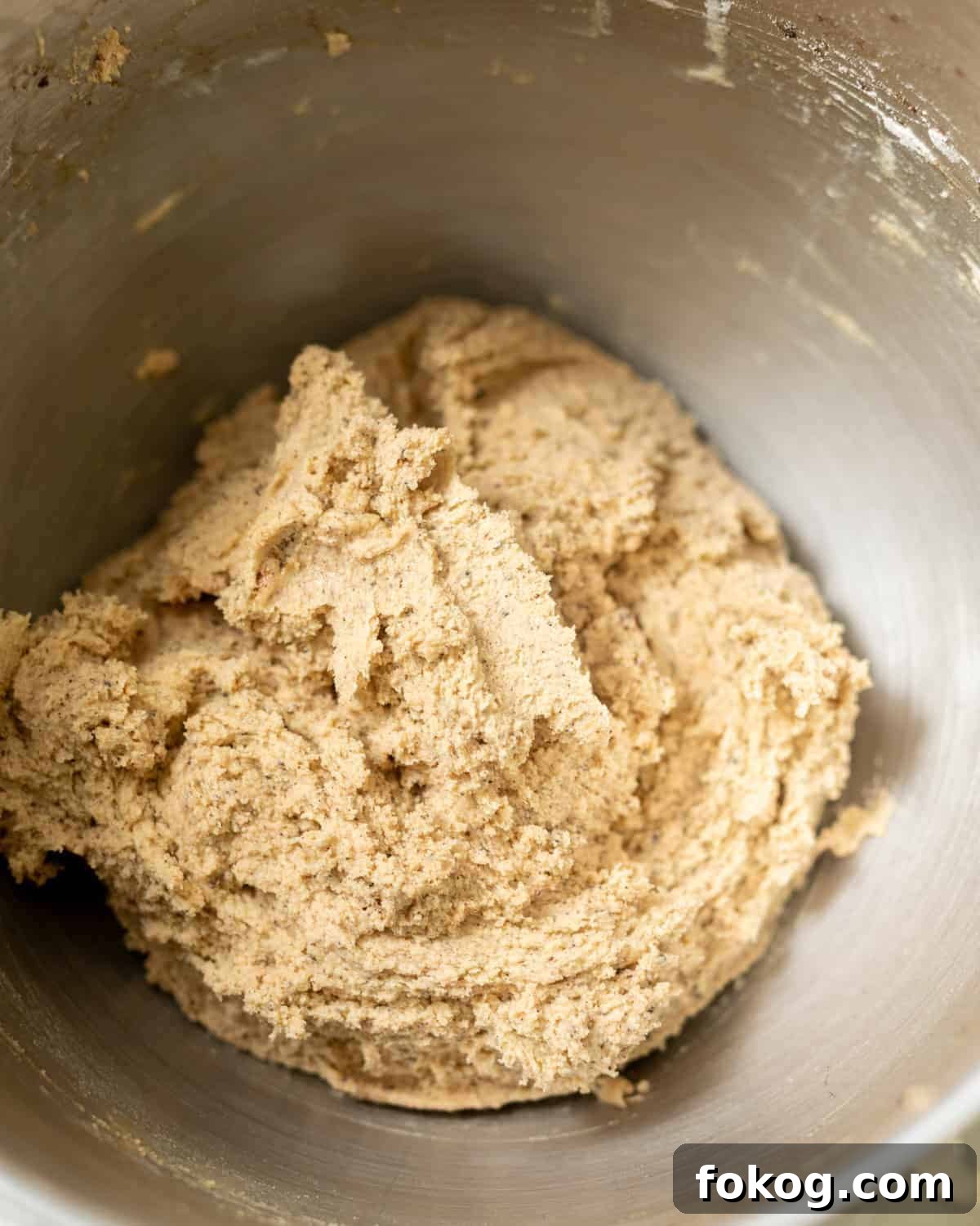 cookie dough in a bowl.