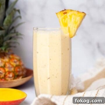 tropical mango pineapple smoothie