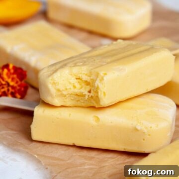 healthy yogurt mango popsicles