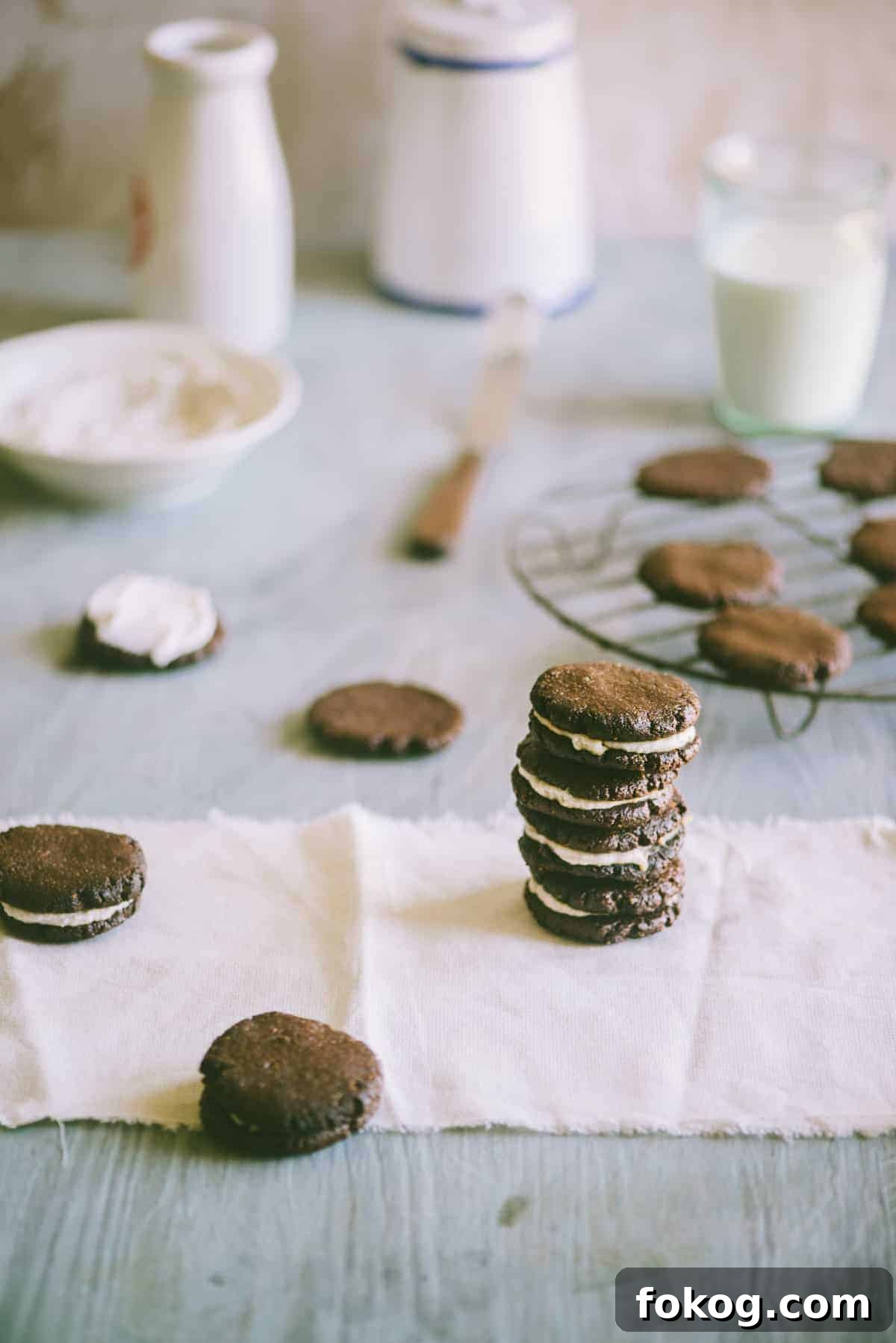 homemade Oreo cookies